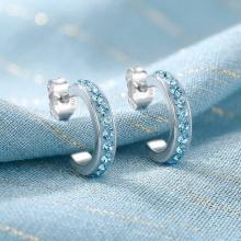 Сребърни обеци с кристали от Sw® Annisa Aquamarine Сребърни обеци с кристали от Sw® Annisa Aquamarine