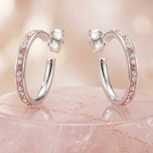 Сребърни обеци с кристали от Sw® Celeste Marilyn