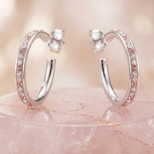 Сребърни обеци с кристали от Sw® Celeste Marilyn