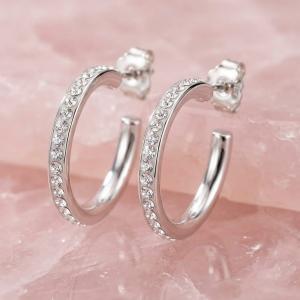 Сребърни обеци с кристали от Sw® Celeste Crystal