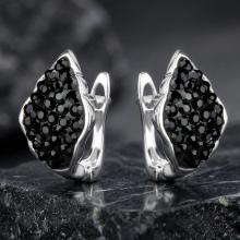 Сребърни обеци Vivienne Jet Сребърни обеци Vivienne Jet