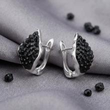 Сребърни обеци Vivienne Jet Сребърни обеци Vivienne Jet
