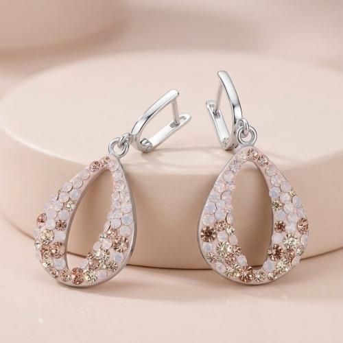 Сребърни обеци с кристали от Sw® SO333 Marilyn