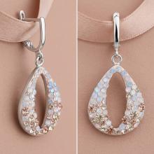 Сребърни обеци с кристали от Sw® SO333 Marilyn
