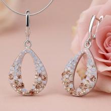 Сребърни обеци с кристали от Sw® SO333 Marilyn