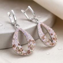 Сребърни обеци с кристали от Sw® SO333 Marilyn