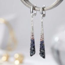 Сребърни обеци Scarlett с кристали от Sw® Corsette