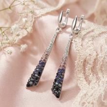 Сребърни обеци Scarlett с кристали от Sw® Corsette