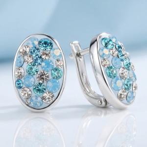 Сребърни обеци Liviana Deep Blue