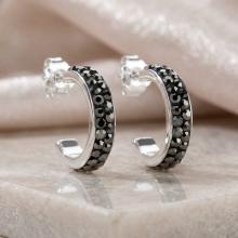Сребърни обеци Халки Hematite Сребърни обеци Халки Hematite