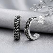 Сребърни обеци Халки Hematite Сребърни обеци Халки Hematite