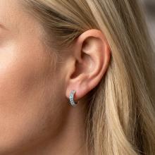 Сребърни обеци Халки Aquamarine Сребърни обеци Халки Aquamarine