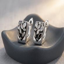 Сребърни обеци Vesper Crystal and Steel Drops Сребърни обеци Vesper Crystal and Steel Drops
