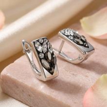 Сребърни обеци Vesper Crystal and Steel Drops Сребърни обеци Vesper Crystal and Steel Drops