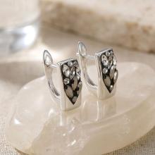 Сребърни обеци Vesper Crystal and Steel Drops Сребърни обеци Vesper Crystal and Steel Drops