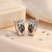 Сребърни обеци Vesper Crystal and Steel Drops Сребърни обеци Vesper Crystal and Steel Drops