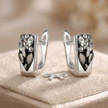 Сребърни обеци Vesper Crystal and Steel Drops Сребърни обеци Vesper Crystal and Steel Drops