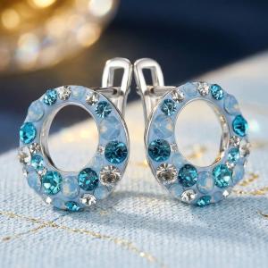 Сребърни обеци Azzurra Deep Blue