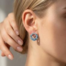 Сребърни обеци Azzurra Deep Blue Сребърни обеци Azzurra Deep Blue