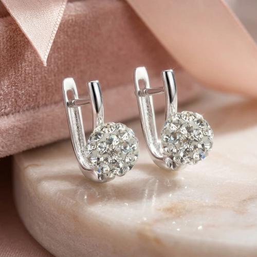 Сребърни обеци Celine с кристали от Sw® Crystal