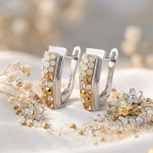 Сребърни обеци с кристали от Sw® Alex Vintage Сребърни обеци с кристали от Sw® Alex Vintage