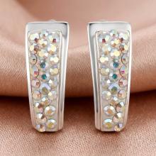 Сребърни обеци с кристали от Sw® Alex AB Crystal