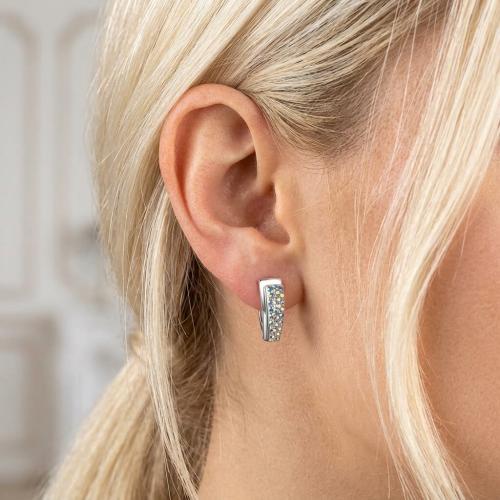 Сребърни обеци с кристали от Sw® Alex AB Crystal