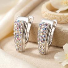Сребърни обеци с кристали от Sw® Alex AB Crystal