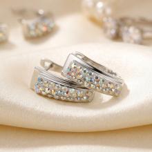 Сребърни обеци с кристали от Sw® Alex AB Crystal