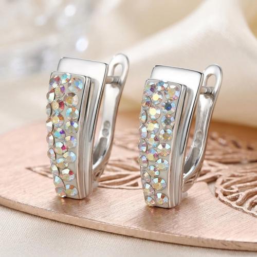 Сребърни обеци с кристали от Sw® Alex AB Crystal