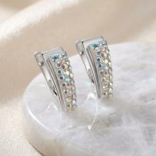 Сребърни обеци с кристали от Sw® Alex AB Crystal