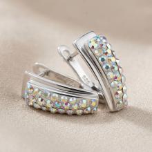 Сребърни обеци с кристали от Sw® Alex AB Crystal