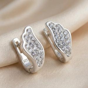 Сребърни обеци Angelina с кристали от Sw® Crystal