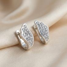 Сребърни обеци Angelina с кристали от Sw® Crystal