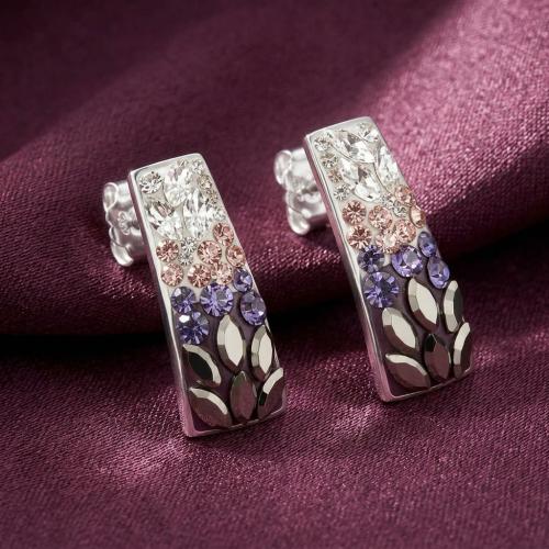 Сребърни обеци Ariana с кристали от Sw® Corsette
