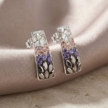 Сребърни обеци Ariana с кристали от Sw® Corsette