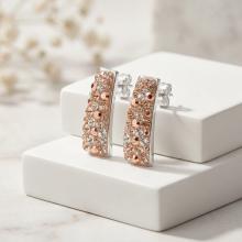 Сребърни обеци Ariana с кристали от Sw® Peach Gold Сребърни обеци Ariana с кристали от Sw® Peach Gold