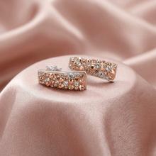 Сребърни обеци Ariana с кристали от Sw® Peach Gold Сребърни обеци Ariana с кристали от Sw® Peach Gold