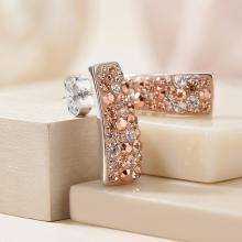 Сребърни обеци Ariana с кристали от Sw® Peach Gold Сребърни обеци Ariana с кристали от Sw® Peach Gold