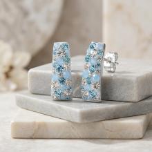 Сребърни обеци Ariana с кристали от Sw® Deep Blue Сребърни обеци Ariana с кристали от Sw® Deep Blue