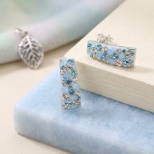 Сребърни обеци Ariana с кристали от Sw® Deep Blue Сребърни обеци Ariana с кристали от Sw® Deep Blue