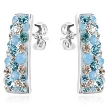 Сребърни обеци Ariana с кристали от Sw® Deep Blue