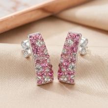 Сребърни обеци Ariana с кристали от Sw® Rose Shade