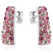 Сребърни обеци Ariana с кристали от Sw® Rose Shade