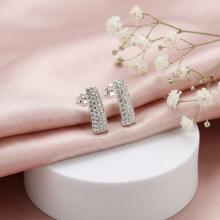 Сребърни обеци Ariana с кристали от Sw® Crystal