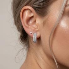 Сребърни обеци Ariana с кристали от Sw® Crystal