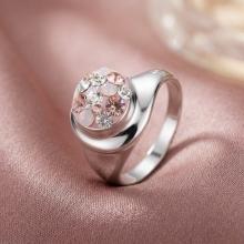 Сребърен пръстен с кристали от Sw® SP610 Marilyn