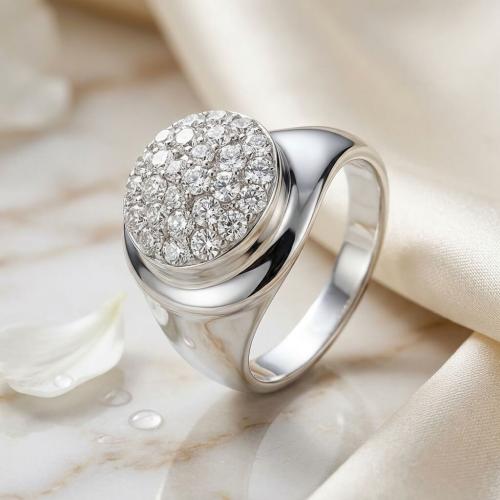 Сребърен пръстен с кристали от Sw® SP610 Crystal