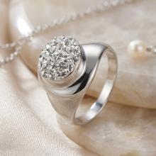 Сребърен пръстен с кристали от Sw® SP610 Crystal Сребърен пръстен с кристали от Sw® SP610 Crystal