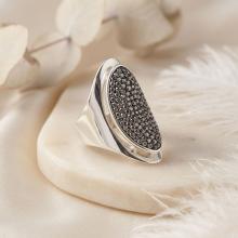 Сребърен пръстен с кристали от Sw® Elliana Steel Сребърен пръстен с кристали от Sw® Elliana Steel